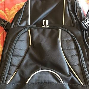 NWOT Black Backpack with Water Bottle